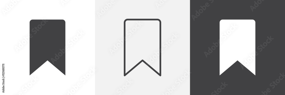 Bookmark icon vector set for ui designs Bookmark icon vector set for ui designs