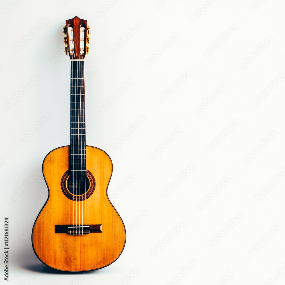Classical acoustic guitar isolate on white background. Classical acoustic guitar isolate on white background.