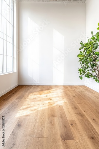 Wallpaper Mural A room with a large window and a plant in it Torontodigital.ca