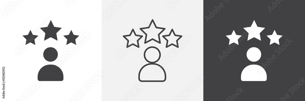 Customer satisfaction icon vector set for ui designs Customer satisfaction icon vector set for ui designs