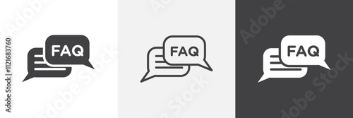 FAQs icon vector set for ui designs