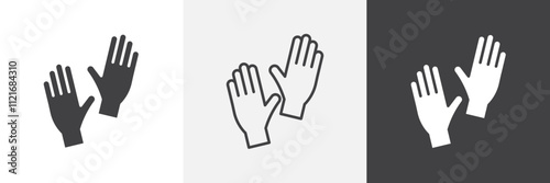 Glove icon vector set for ui designs