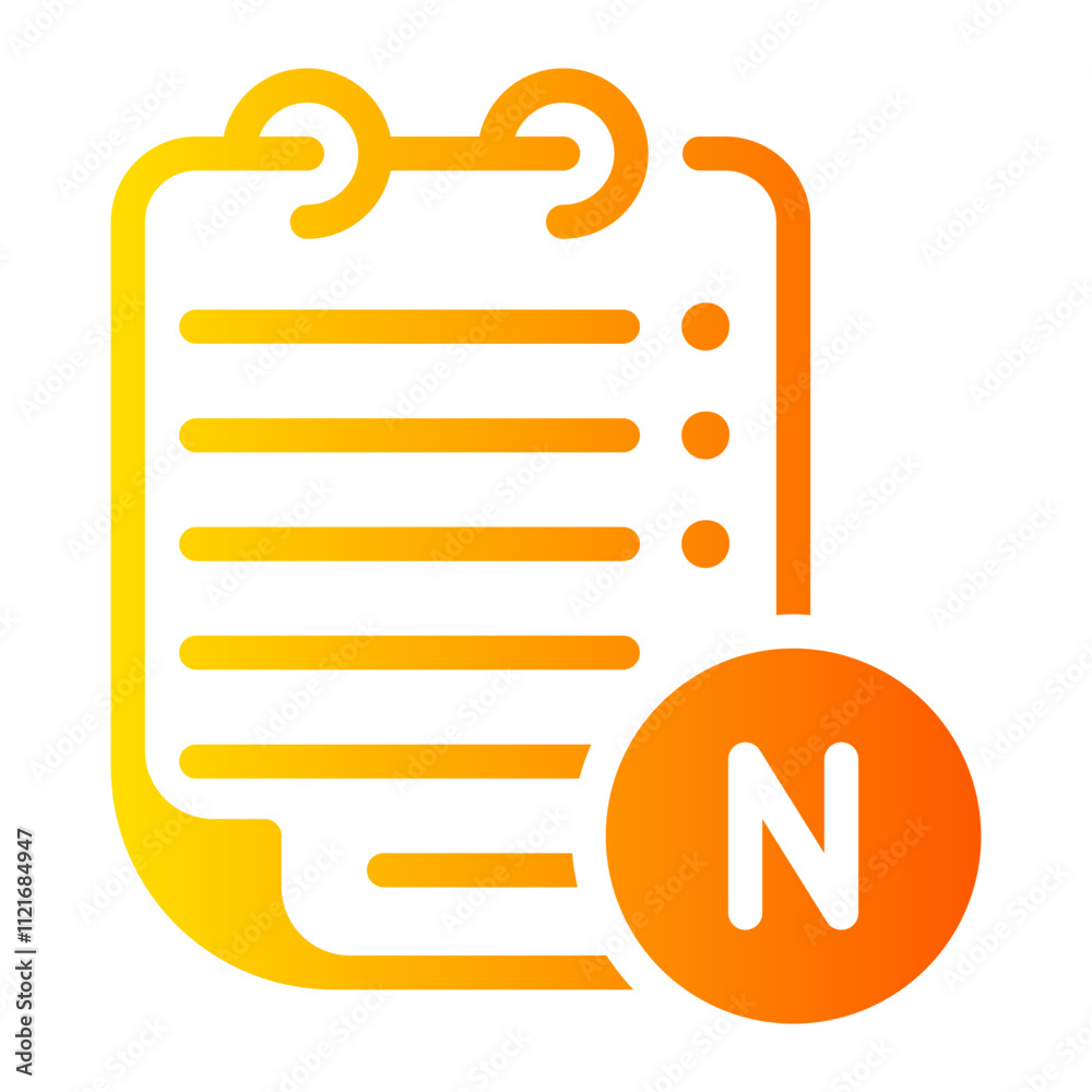 notepad gradient icon