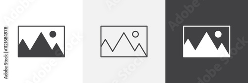 Image icon vector set for ui designs