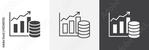 Investment icon vector set for ui designs