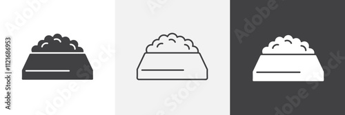 Pet food icon vector set for ui designs