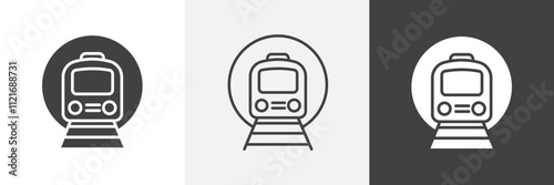 Subway icon vector set for ui designs