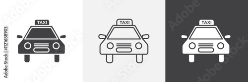 Taxi icon vector set for ui designs