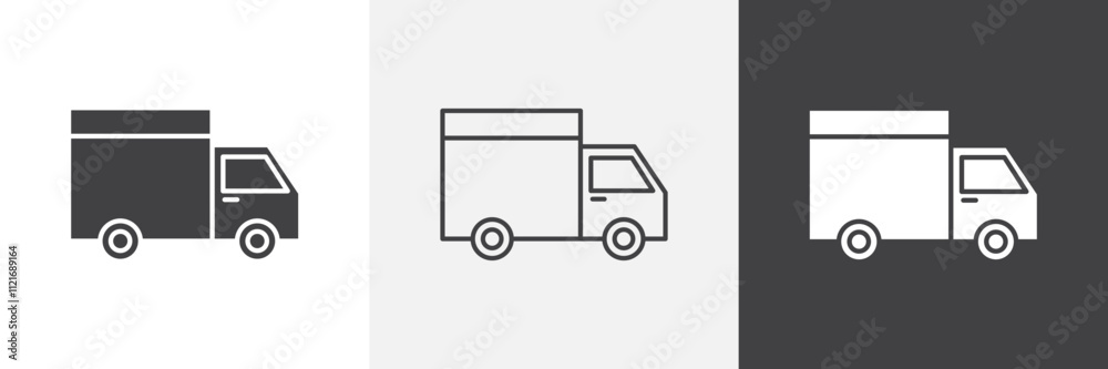 Truck icon vector set for ui designs Truck icon vector set for ui designs