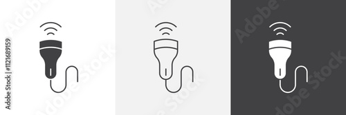 Ultrasound icon vector set for ui designs
