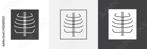 X ray icon vector set for ui designs