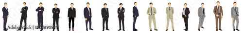 set businessman full isolated ion white collection