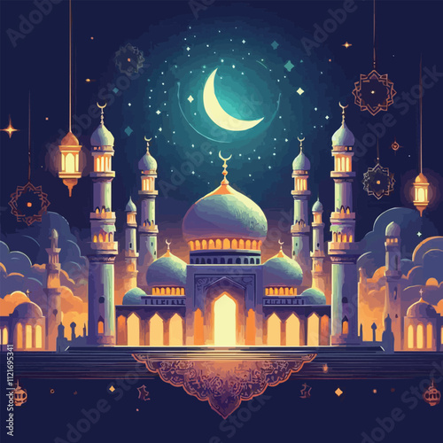 Eid Mubarak with Mosque