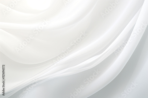 Abstract White Wavy Background with Soft Shadows