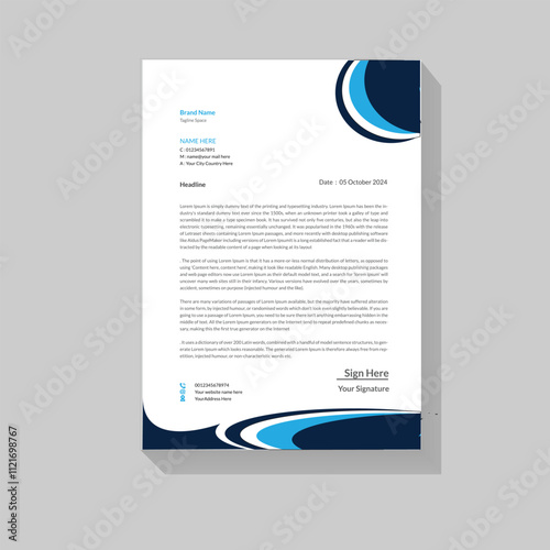 Beautiful and education letterhead design