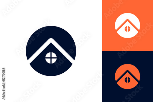 Free Download Circle home estate house logo icon abstract vector - GFXLoad