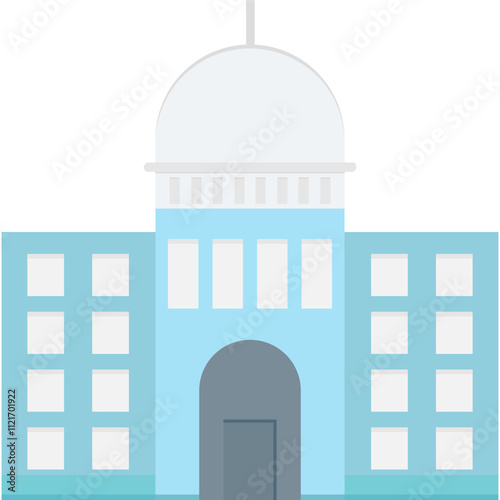School Building  vector icon with an isolated background 