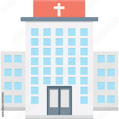 Hospital  vector icon with an isolated background 