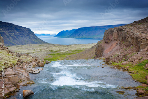 Kálfeyrarfoss waterfall in ...