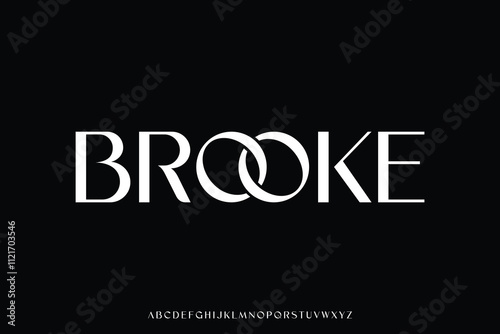 Elegant luxury modern sans serif alphabet display font vector illustration