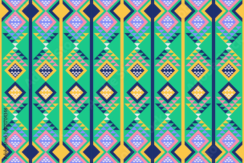 Colorful circuit Seamless native pattern Thailand