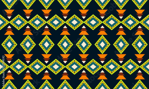 Christmas tree Seamless native pattern Thailand