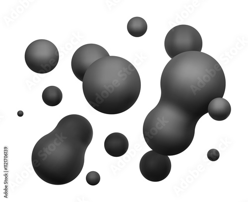 3d vector metal blobs.