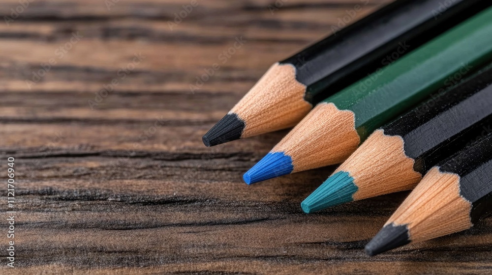 A green notebook lies open with three colored pencils in shades of green and black placed on top, showcasing a casual yet artistic atmosphere perfect for brainstorming A green notebook lies open with three colored pencils in shades of green and black placed on top, showcasing a casual yet artistic atmosphere perfect for brainstorming