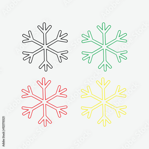 Snowflake Christmas. Snowflake Line Icons. Editable Stroke. Pixel Perfect. For Mobile and Web. Snowflake, Christmas Ornament, Christmas Decoration
