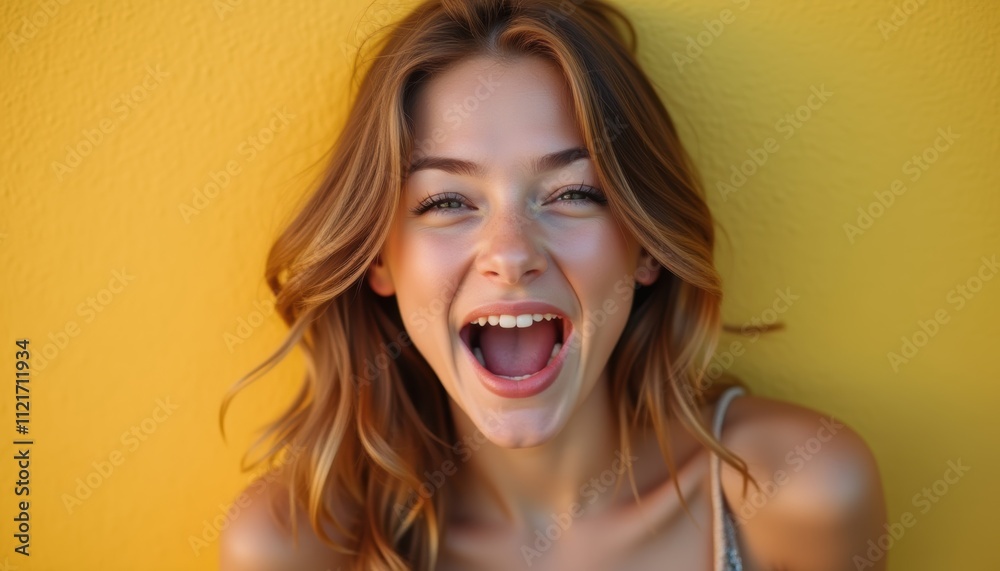 Young girl's emotional face on a simple background. A stunning portrait of youthfulness and innocence. Young girl's emotional face on a simple background. A stunning portrait of youthfulness and innocence.
