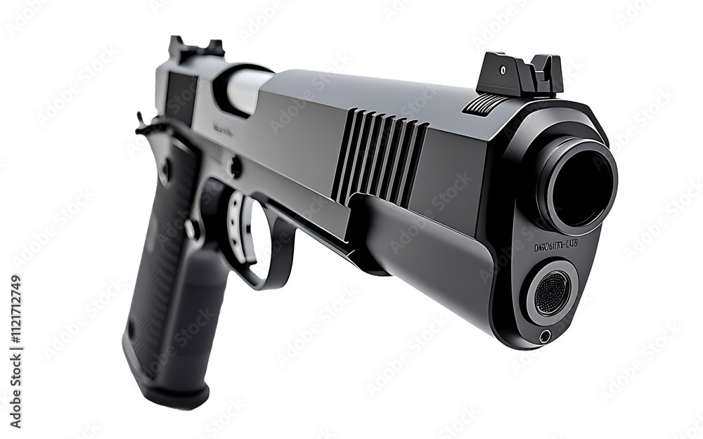 black short gun isolated on transparent background black short gun isolated on transparent background