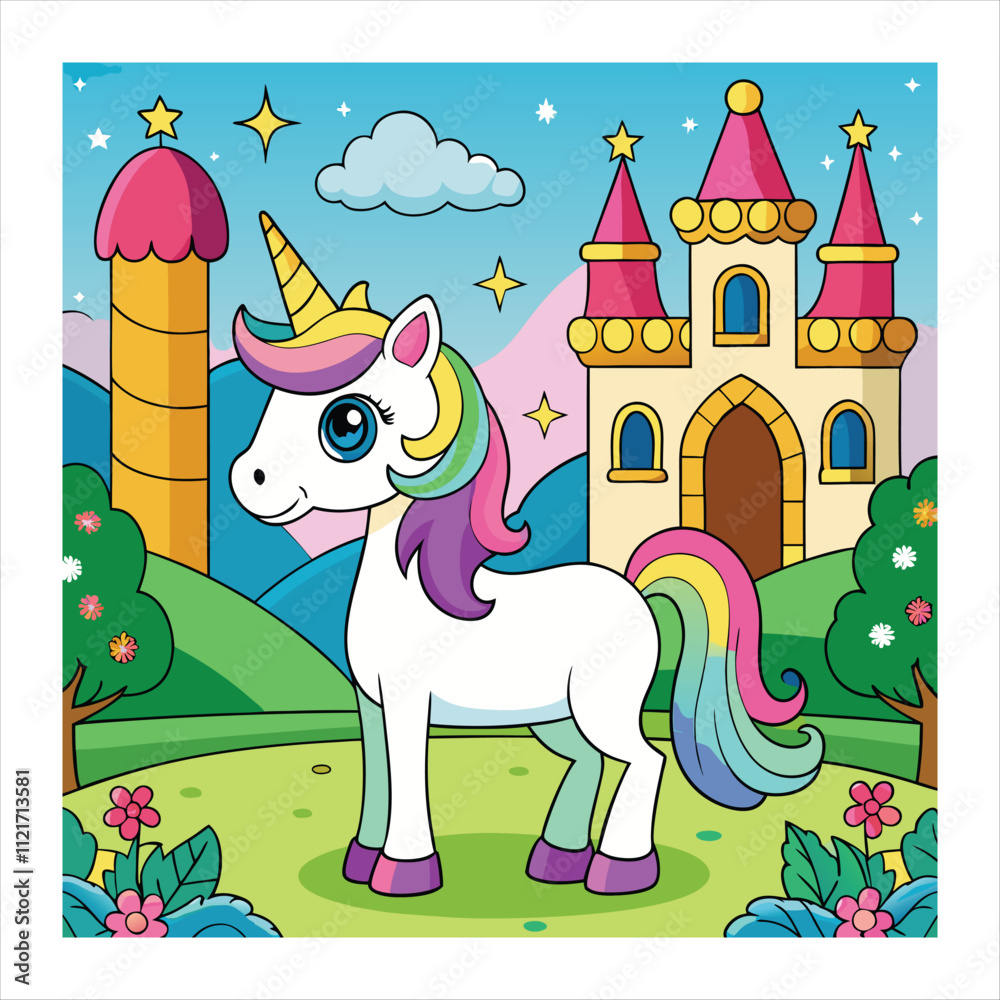 Obraz premium unicorn vector illustration 