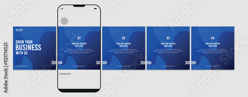 Stunning social media carousel post template, Editable layout, Instagram and LinkedIn carousel post for advertising, template eps 10.