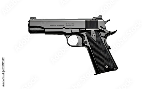 black short gun isolated on transparent background