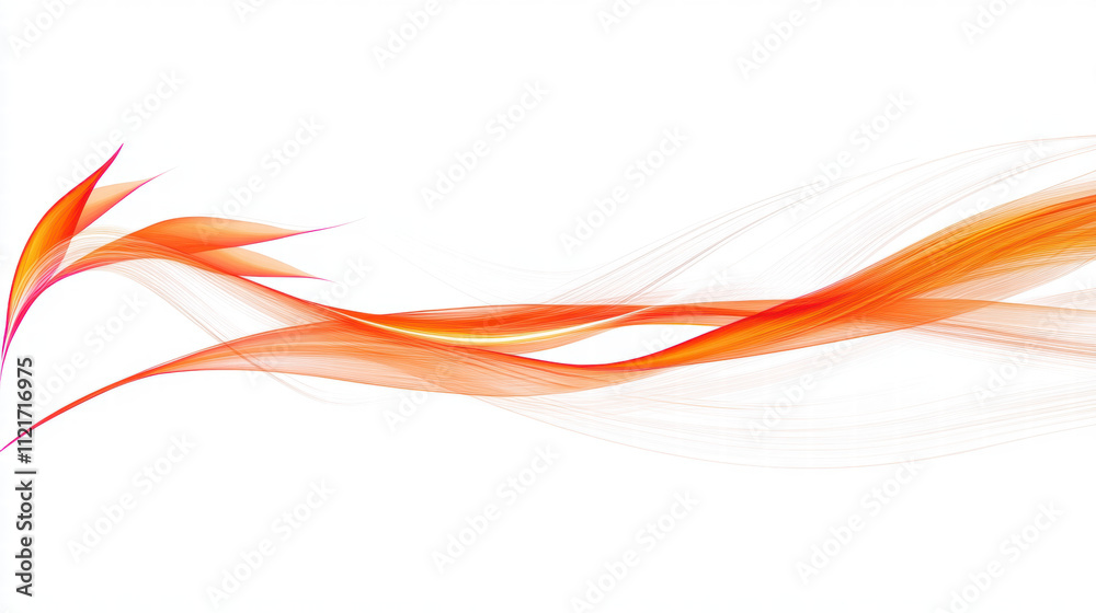 Abstract orange and red flowing wave design on white background, evoking sense of energy and motion. smooth curves and gradient tones create dynamic and modern visual Abstract orange and red flowing wave design on white background, evoking sense of energy and motion. smooth curves and gradient tones create dynamic and modern visual