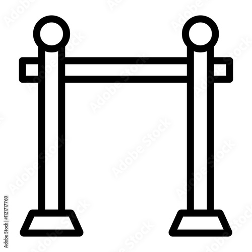 Pullup Bar Vector Line Icon Design