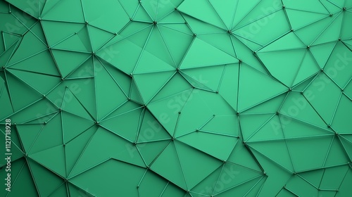 A textured green surface with overlapping geometric shapes, creating a modern and abstract design.