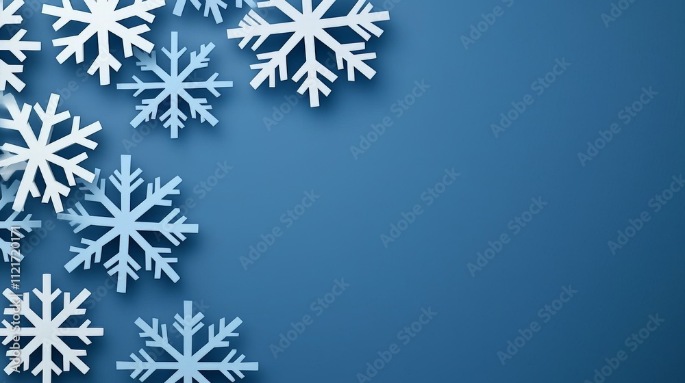A serene blue background with white snowflakes scattered, evoking a wintery atmosphere perfect for seasonal themes. A serene blue background with white snowflakes scattered, evoking a wintery atmosphere perfect for seasonal themes.