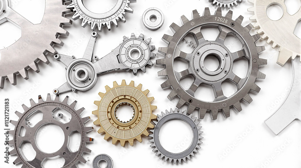 Gears on a white Gears on a white