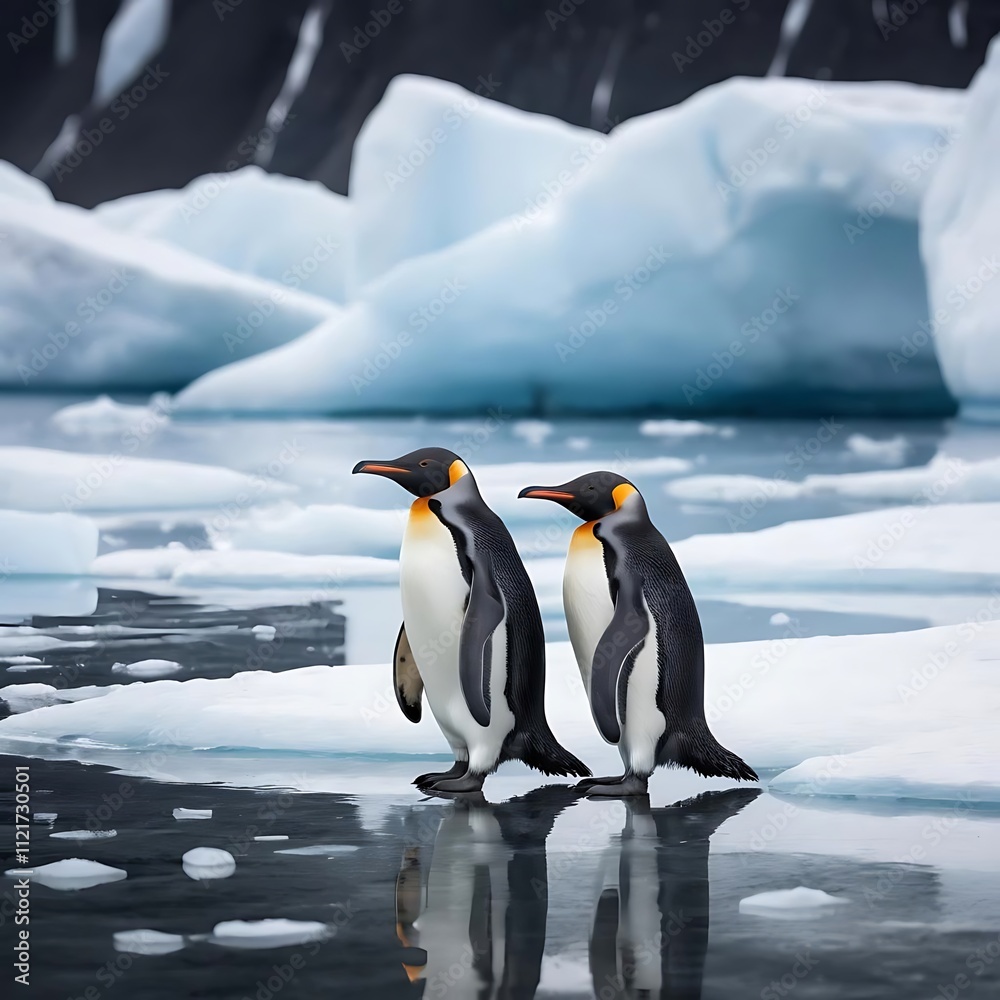 Fototapeta premium emperor penguin in polar regions