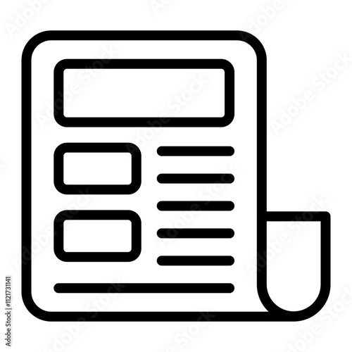 Press Release Vector line Icon Design