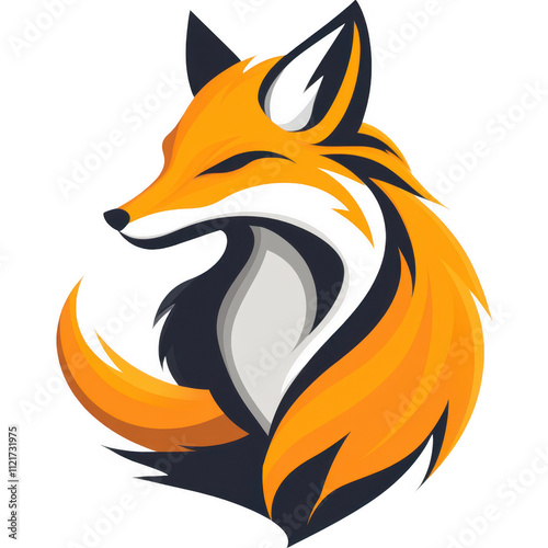 Vibrant Anthropomorphic Fox Logo - Vector Art Design for Branding and Merchandise photo