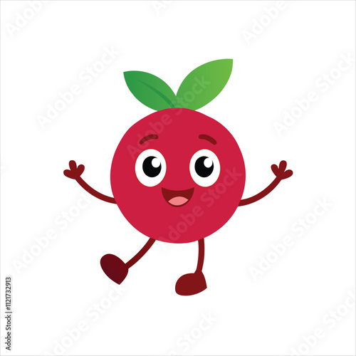 Jumpy Cranberry cartoon form vector on white background