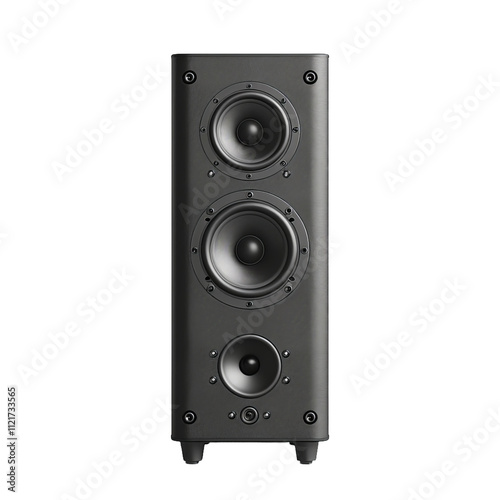 3 d rendering of a black speaker