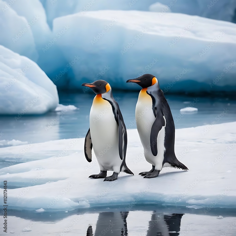 Fototapeta premium emperor penguin in polar regions