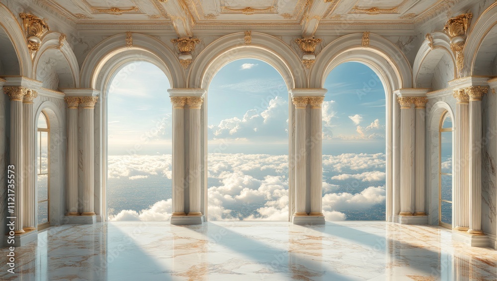 Fototapeta premium Palace View Above the Clouds