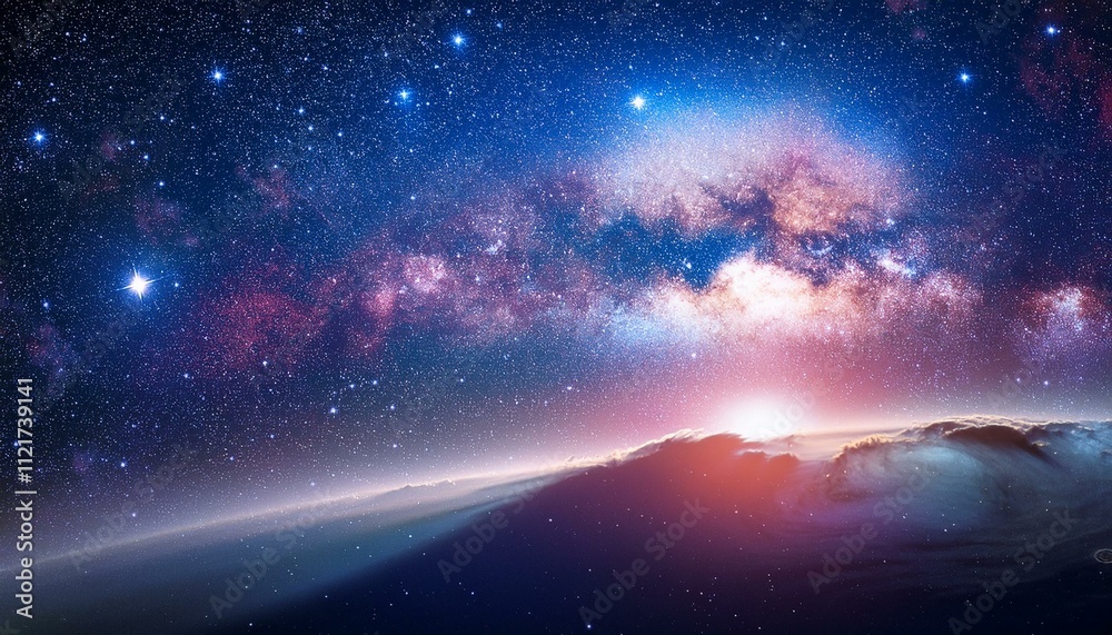 Fototapeta premium vastness of space concept: fantasy, science and galaxy background