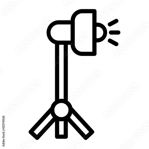 Studio Light Vector Line Icon Design