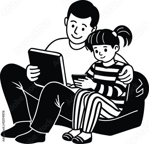 parent reading a book