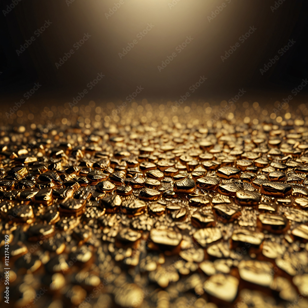 Obraz premium gold textured infinity background with golden light and shine